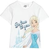 camiseta frozen lentejuelas Color: Multicolor Disney Frozen Blanco-Marca EAN: 8445484500011-Talla: 6 Años Camiseta de Manga Corta Infantil Frozen, One Size Unisex niños