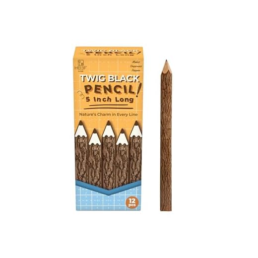 BSIRI Pencil Wood Favors of Graphite Wooden Tree Rustic Twig Pencils Unique Birch of 12 Camping Lumberjack Decorations Party Supplies Novelty Gifts as a Natural Pencil Gifts for Kids in Classroom