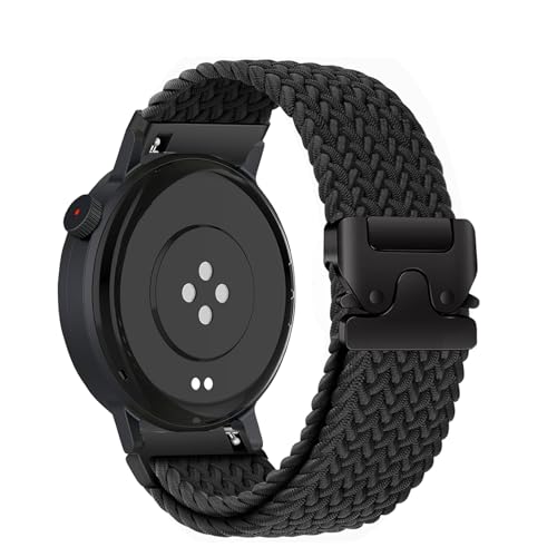 [Asvufeyy] 22mm �o���h for CMF by Nothing Watch 3 Pro (2025)/Pro 2/Pro �p�҂ݍ��� �L�k�x���g �����o���h �����\ �_�� �ʋC�� �x���g - �u���b�N