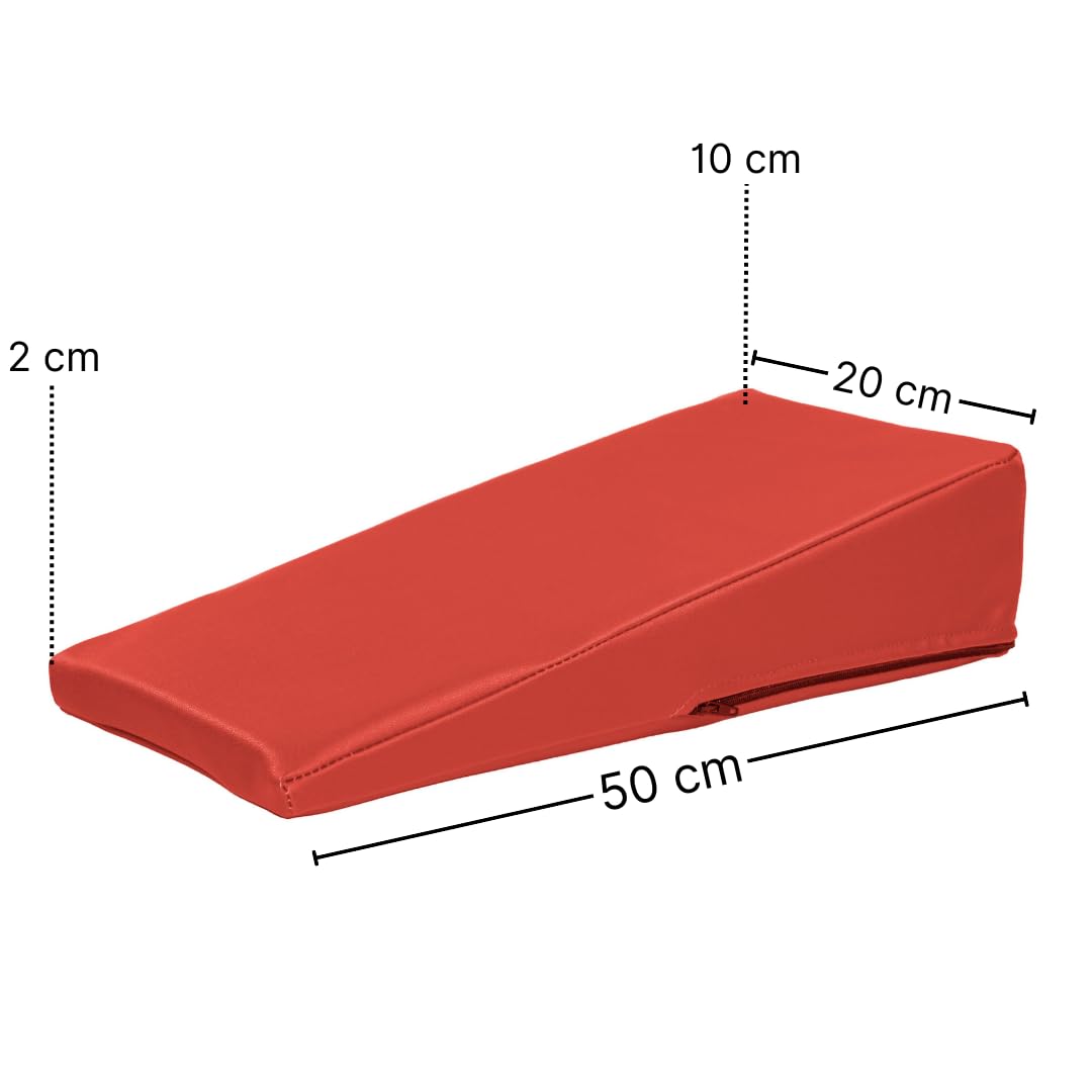 Cuña de apoyo para brazo, color rojo, 50 x 20 x 10/2 cm