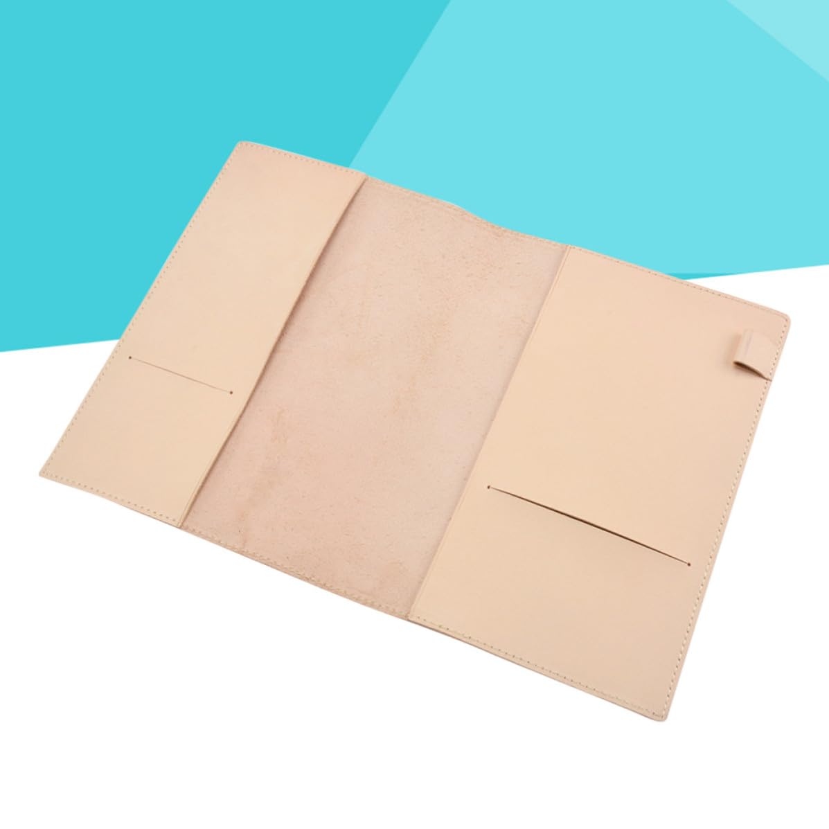 ibasenice Funda de Cuero Cubierta Protectora de Diario para Cuaderno A5 Beige, Porta Bolígrafo y Ranuras y Escuela, Negocios Viajeros