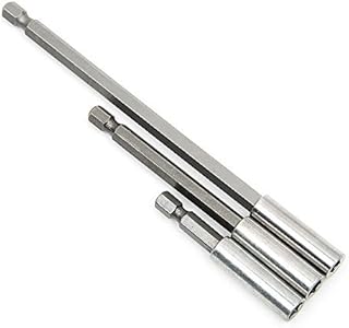 MALAYAS 3 Pcs Magnetic Drill Bit Holder Extension 3 Piece Set For Screws, Nuts, and Any Drill And Handheld Driver - Includes 2", 4", 6" Extensions For Quick Change - 1/4 Inch Hex Shank