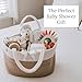 Natemia Baby Diaper Caddy Organizer - Baby Shower Basket for Gifts - Nursery Storage for Diapers, Wipes, Breast Pump - Portable Organizer and Gift Bag - Newborn Essentials