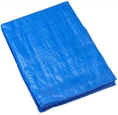 Tarpaulin Blue Waterproof 80 GSM HDPE Laminated Plastic Tarp Without Rope Eyelets (Medium, 6 x 8 Feet,Blue)