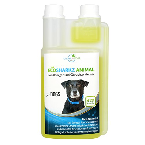 Ecosharkz - Neutralizador de olores para perros - eliminador de olores natural - Concentrado de alto rendimiento para eliminar el olor de orina (equivale a 50 litros listo para usar)
