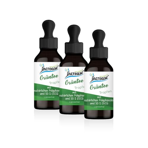 Tomar 3, número 2 acción Té verde liposómico/gotas de té verde en dosis altas - (144.000mg en 3 botellas) 1600mg de té verde por día de los cuales 800mg EGCG (galato de epigalocatequina) - Aceite MCT