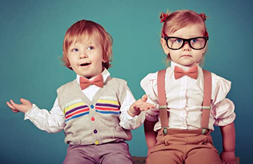 Image of Bow Tie House Mens Bowties Pre-tied Shape Clip on Bowtie Solid Men Formal Wear for kids, baby boys, toddler any age bow ties