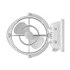 Ventilador SEEKR Sirocco II™ de Caframo. 12V/24V DC de detección automática, ventilador omnidireccional de bajo consumo de energía para barcos y RV. Se requiere instalación con cableado fijo