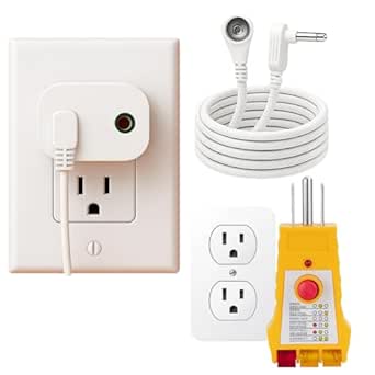 Amazon.com: Grounding Plug, 15ft Cord & Outlet Tester – Verify Outlet ...