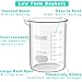 ONiLAB Glass Measuring Beaker Set 50ml 100ml 250ml 500ml 1000ml(Pack of 5) 3.3 Boro Griffin Low Form with Printed Graduation Scientific Glassware for Laboratories, Classrooms or Home Use