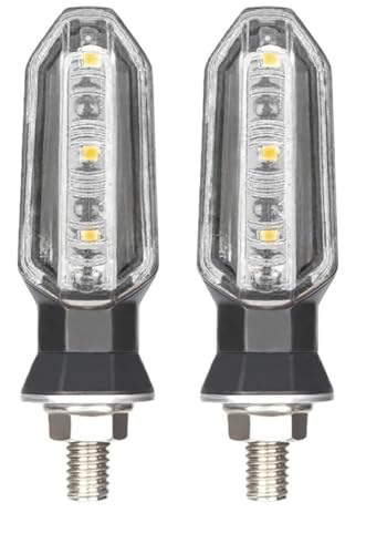 Luz trasera de señal de giro para motocicleta de 8 mm y lámpara de 12V con indicador ámbar
