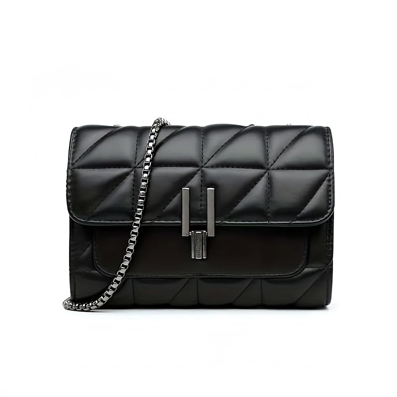 Black Muscle Stripe Snapping Women's Shoulder Bag Fashion Fashion Women's Shoulder Wallet Card Bag