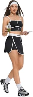 Fashiol Women’s Tennis Skirt & Sports Bra Set with Removable Padded Bra | Adjustable Straps | Skirt with Built-in Shorts &... Price In India