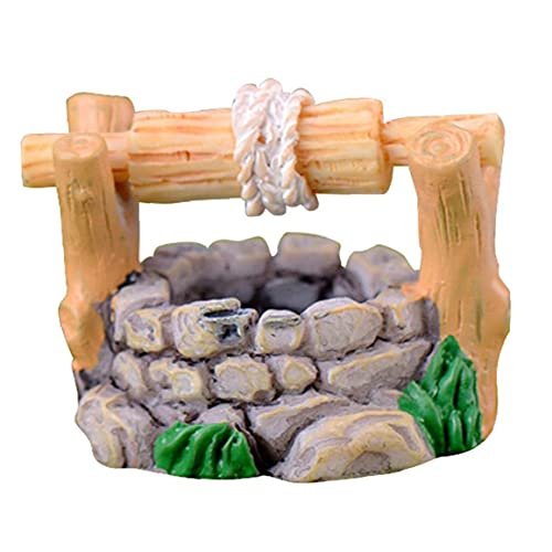Image of TOSSPER 1pc Miniatures Vintage Water Well Ornament Fairy Garden Decoration Secret Garden Magical Fairy Wishing Well