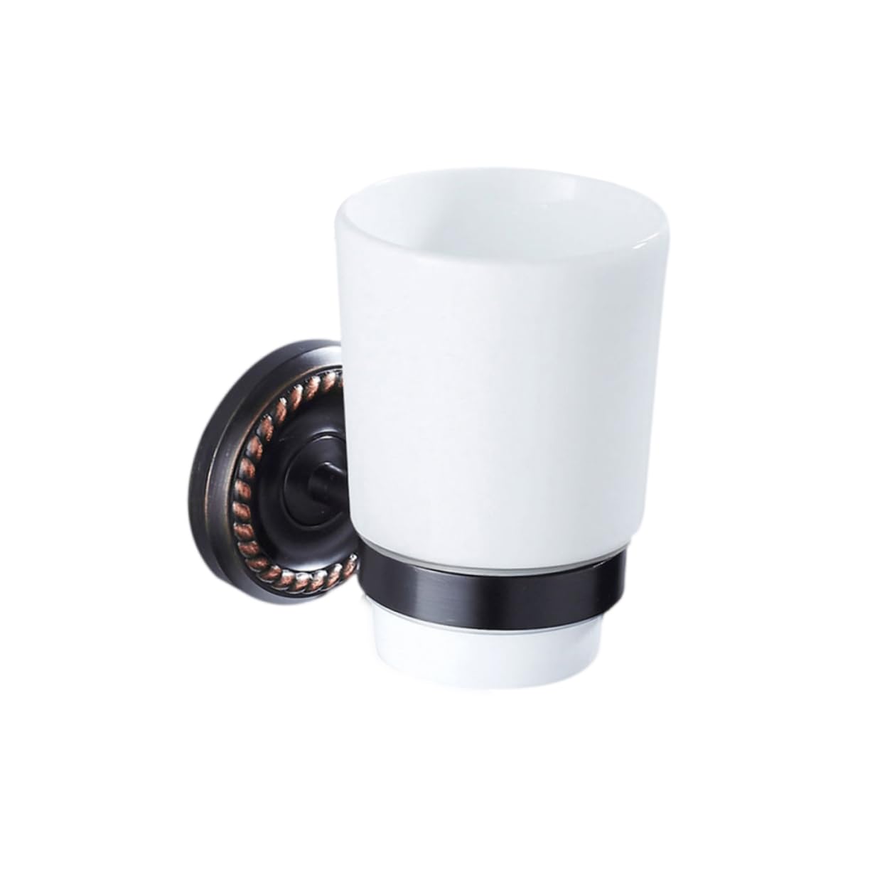 Ciieeo Estantes De Almacenamiento Negros Colgador de Tazas montado en la Pared Cepillo de eléctrico Cepillo de electrico Portavasos de cerámica Porta Vaso para Cepillo de Individual