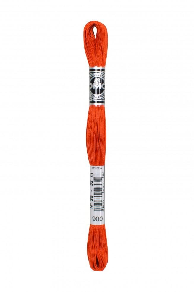 DMC Size 25 Coton A Broder Special Embroidery Thread - 900 Orange - Each — image 1