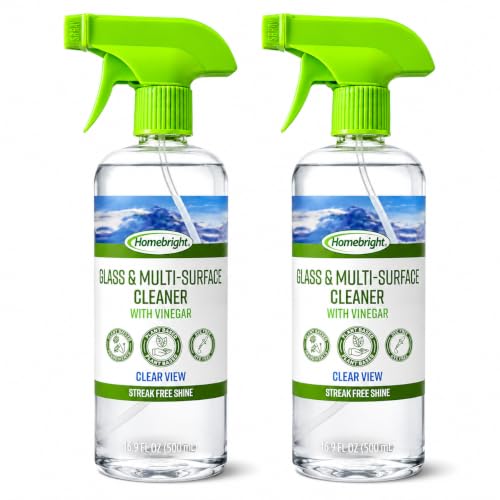 Home bright Glass & Multi-Surface Cleaner with Vinegar, Streak-Free Window