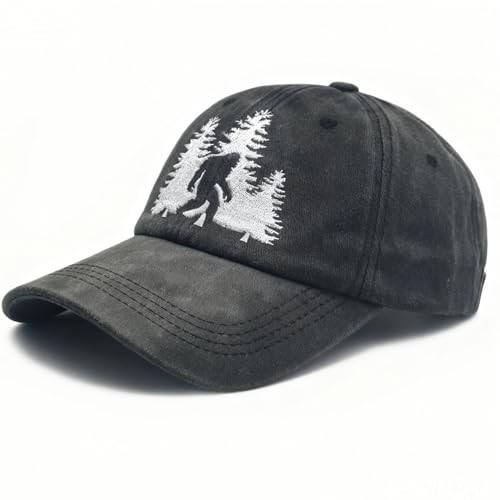 Gorra Bigfoot Bordada Ajustable Unisex Negra miniatura 2