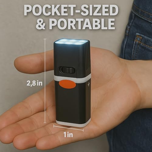 Image of IN SELECT 9 Volt Small Pocket Led Mini Flashlight -High Lumens Compact Portable Emergency Light Multi Mode Handheld Flashlight Light for Camping Hiking and Outdoor Use (2Pack,Battery not Included)