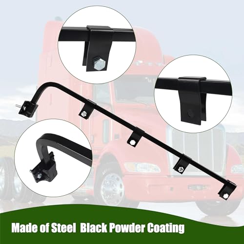 Image of Straight Mud Flap Hanger for Semi Trucks 30.9 inch Length, 1 Pair of Heavy Duty Semi Truck Mud Flap Hangers for Semi Truck Accessories.