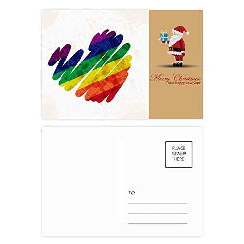 Cartes postales Coeur LGBT arc-en-ciel lot de 20 cadeaux d'invités