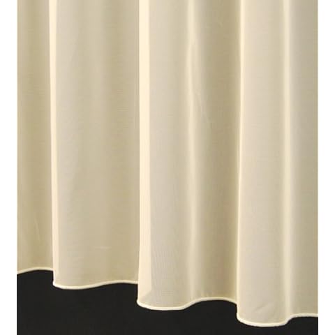 Sue. Plain lead weighted voile net curtain. 36 inch drop. Finished in Cream. Sold by the Metre Cover