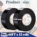 COLOGO 12 Pack Black Electrical Tape Waterproof, 3/4 in x 66ft, Industrial Grade UL/CSA Listed High Temp Electrical Tape Electric Super Vinyl