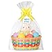 ZYLOP 16 x 24 Inch Large Clear Cellophane Bags - 10 Pcs Clear Gift Bags for Small & Medium Easter Baskets - Cellophane Wrap for Gift Baskets Party Favors, Bridal or Baby Showers - 2.8 Mil Thick