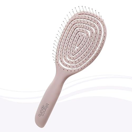 Cepillo desenredante para rizos pelo largo mojado Bouncy Brush blanco