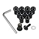 GXGM 10 PCS Bolzen und Schrauben für Windschutzscheibe,Motorrad Windschild Befestigung Schrauben,M5 x 16mm Motorrad Windschutzscheiben Bolzen,Schraubendreher,Windschild Befestigung Schrauben(Schwarz)