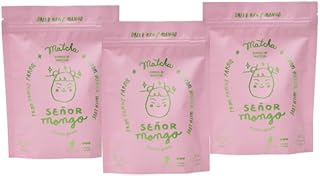 SEÑOR MANGO | MATCHA - Dried Mango with Matcha Coating | Organic Kent Variety | No Sugar Added | Gluten-Free Fruit Snack | Made in Mexico | 3 Pack – 2.1 oz Each