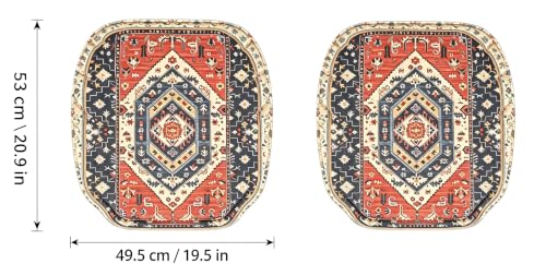 Image of Car Seats cushions, Vintage Ethnic Pattern Breathable Latex Cotton Car Seat Pad, Non Slip Wear Resistant Car Seat Cover Protector for Most Car Truck SUV Sedan, Comfort Cooling Seat for Long Driving