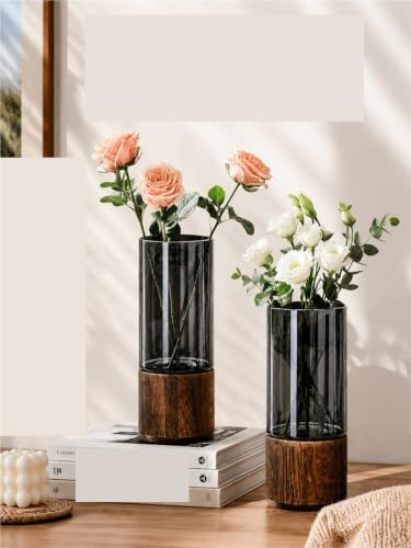 LADFRTYU Pot for Plant Vase en Verre cylindrique séparable – vue 2