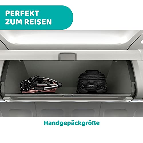 Chicco Cheerio Baby Kinderwagen, Leichter und kompakter Buggy von 0 Monaten-15 kg, Faltbar und Verstellbar mit Schlafposition, Automatisches Schließen in nur 1 Bewegung, Sonnenverdeck und Regenschutz