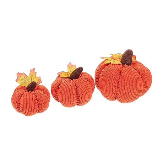STOBOK 3 Piezas Calabaza de Cosecha Decorativa Calabaza de Simulación Hecha Mano para Decoración de Exteriores para Abobora Decorativa para Abobora Decoração