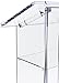 Clear Acrylic Lectern, Presentation Podium with Internal Shelf, 47.5 inches Tall