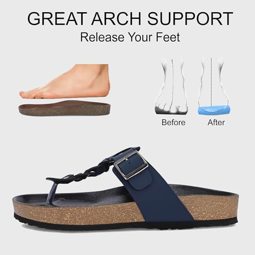 Image of Centrino Men's Berkin-Style Slip-On Sandals | Open Toe Design | Soft PU Footbed | Lightweight & Comfortable | Arch Support | On-Grip Sole | Casual Outdoor Wear (6867)