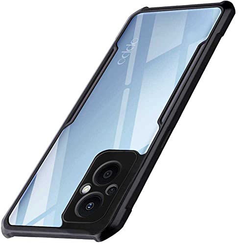 Image of WOW IMAGINE Shockproof Crystal Clear Oppo F21 Pro 5G Back Cover Case | 360 Degree Protection | Protective Design | Transparent Back Cover Case for Oppo F21 Pro 5G (Black Bumper)