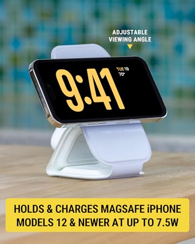 Station de charge sans fil double pliable et compacte Scosche MagicMount