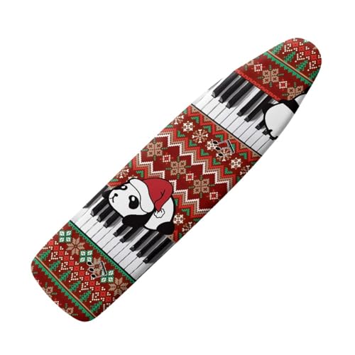 Funda Tabla de Planchar Piano Marrón Panda Funda Plancha Universal Ajustable Bordes Elásticos Antideslizantes Resistente al Calor Poliéster Fácil de Quitar y Lavar (M)