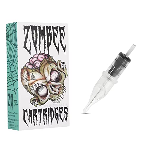 Cartucho de tatuaje ZOMBEE 1209RL con silicona para líneas estables, 20 piezas