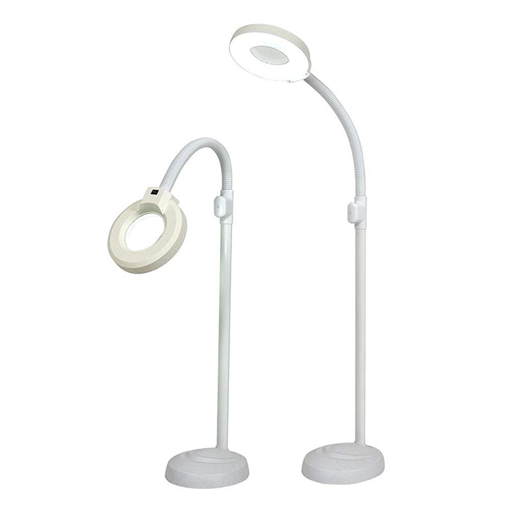 Lámpara de pie, Lupa 8X con luz Brillante, Lupa para Lectura, Belleza, manicura, Tatuaje, salón, Manualidades - Altura Ajustable charitable