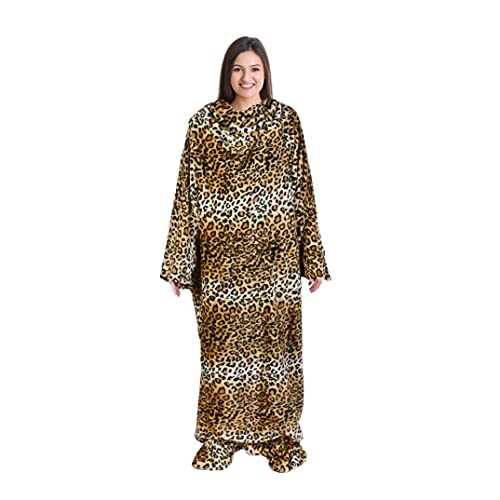 Image of Catalonia Wearable Blanket with Sleeves & Foot Pocket for Adults