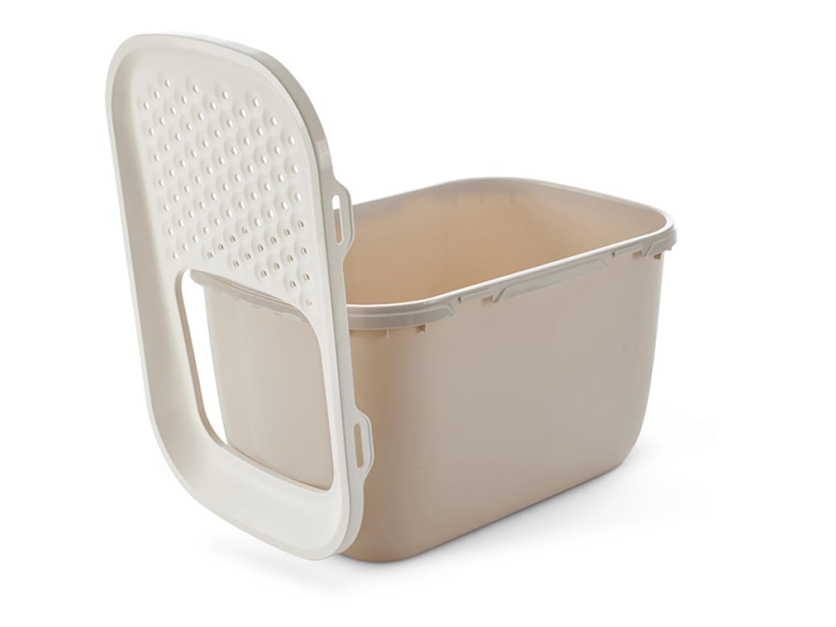 Katzenklo - Hop In Giant Mocha - extra großes Katzenklo - Einstieg von Oben - ideal für große Katzen - 74 x 49,7 x 43 cm