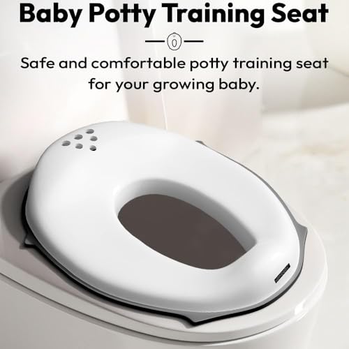 Image of uonibaby by StarAndDaisy Baby potty seat for kids 2-5 years,Splash Guard & Non-Slip Base /Portable & Easy Clean Potty Seat for Babies -Black
