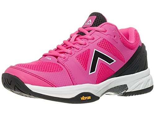 Tyrol Women's Striker Pro V Pickleball Shoes (Black/Pink) (8)