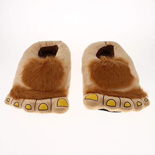 NEWMIND Furry Adventure Chinelos Chinelo Sapatos de Pelúcia Novidade Unisex Costume