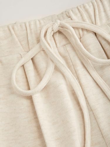 CIDER Women's Wide Leg Lounge Pants Elastic Waist Drawstring Casual Trousers2