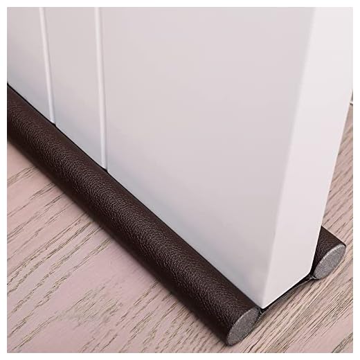 Door Draft Stopper Door Bottom Seal Strip Noise Blocker Draft Stopper for Bottom of Door Keeping Warm in and Cold Out (Brown)