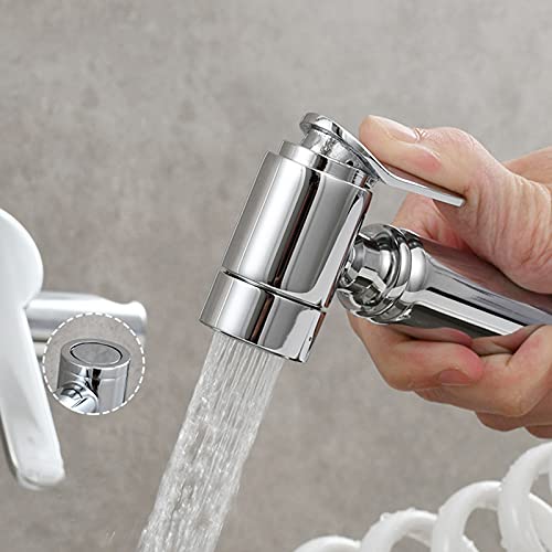 Robinet d'évier de cuisine à double articulation et double jet